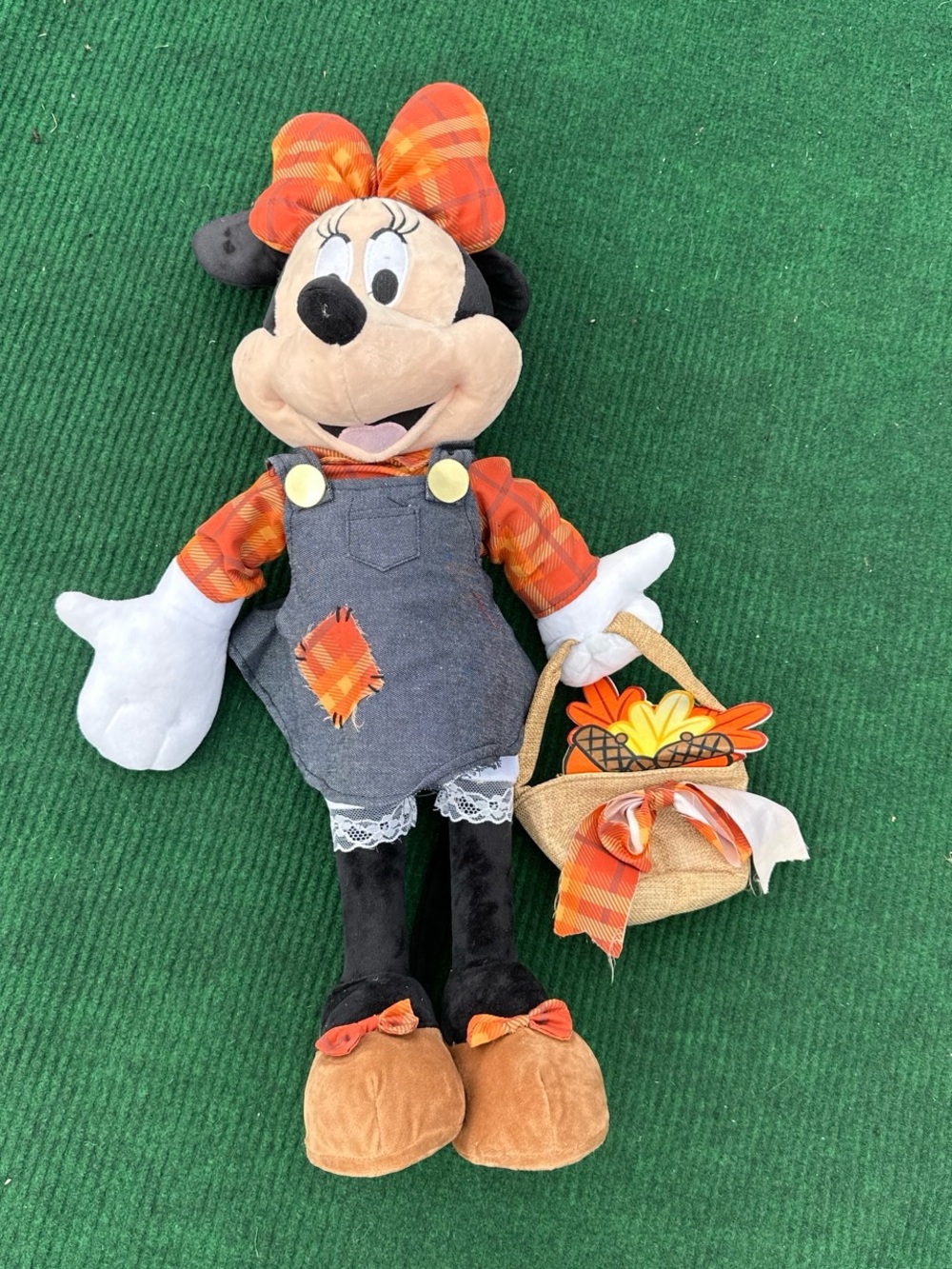 Vintage Fall Autumn Holiday Thanksgiving Disney 24" Minnie Mouse Harvest Greeter